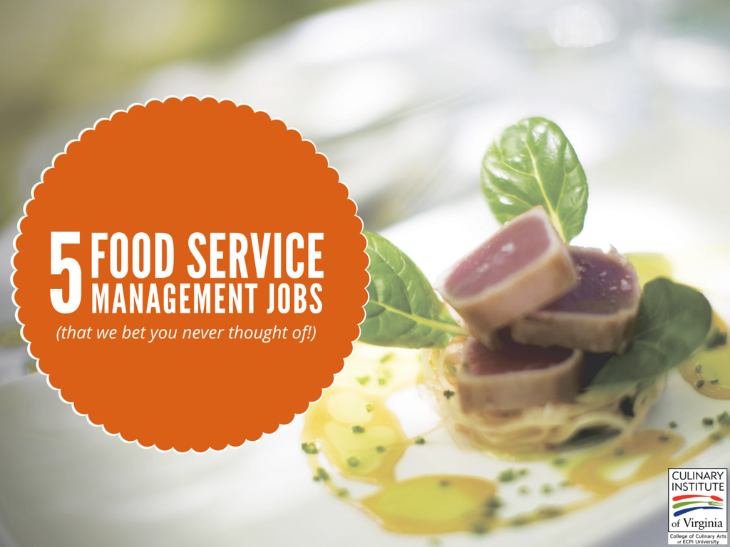 Job openings in food service management